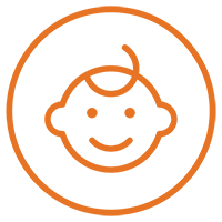 Smiling child icon